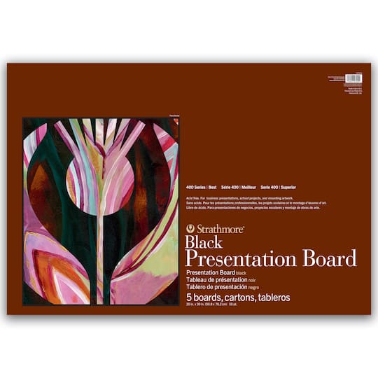 Strathmore&#xAE; 400 Series Black Presentation Board, 20&#x22; x 30&#x22;